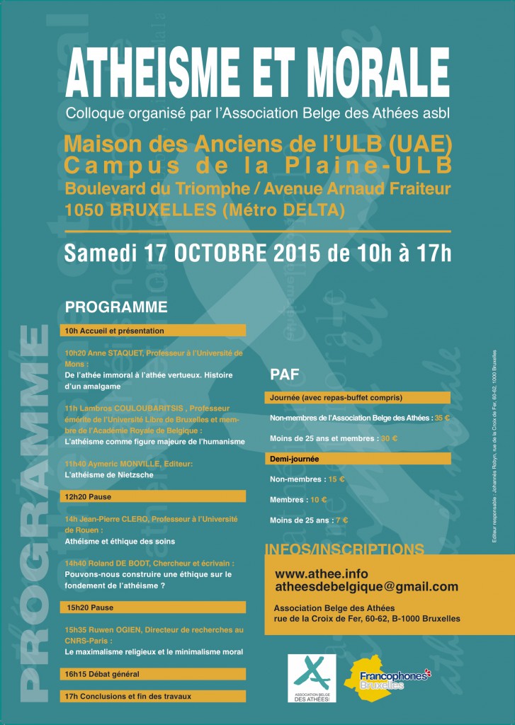 Colloque "Athéisme et Morale"